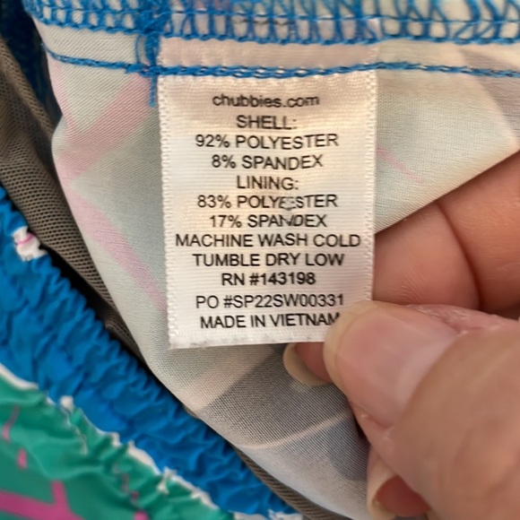 Chubbies Men’s Tropical Print Swim Trunks Multi M - Picture 7 of 7